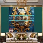 Squirrel Face Gold Frame
Artistic Digital Wall Art Home _55 - Image 3