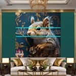 Squirrel
Face Gold Frame Artistic Digital Wall Art Home _57 - Image 3