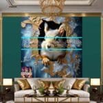 Squirrel
  Face Gold Frame Artistic Digital Wall Art Home _59 - Image 3