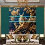 Squirrel Face Gold Frame
  Artistic Digital Wall Art Home _68 - Image 3