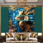 Squirrel Face Gold Frame
Artistic Digital Wall Art Home _07 - Image 3