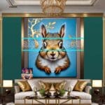 Squirrel Face Gold Frame
Artistic Digital Wall Art Home _70 - Image 3