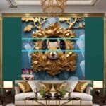 Squirrel Face Gold Frame
  Artistic Digital Wall Art Home _71 - Image 3