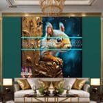 Squirrel Face Gold Frame
  Artistic Digital Wall Art Home _75 - Image 3