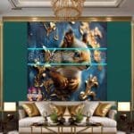 Squirrel Face Gold Frame
  Artistic Digital Wall Art Home _77 - Image 3