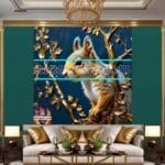 Squirrel Face Gold Frame
Artistic Digital Wall Art Home _78 - Image 3