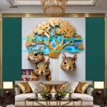 Squirrel Face Gold Frame
  Artistic Digital Wall Art Home _08 - Image 3