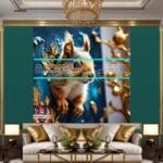 Squirrel Face Gold Frame
  Artistic Digital Wall Art Home _85 - Image 3