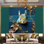 Squirrel Face Gold Frame
  Artistic Digital Wall Art Home _86 - Image 3