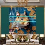 Squirrel Face Gold Frame
Artistic Digital Wall Art Home _88 - Image 3