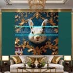 Squirrel Face Gold Frame
  Artistic Digital Wall Art Home _92 - Image 3
