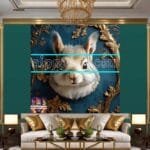 Squirrel Face Gold Frame
  Artistic Digital Wall Art Home _93 - Image 3
