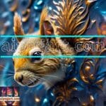 Squirrel Face Gold Frame
Artistic Digital Wall Art Home _102