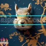 Squirrel Face Gold Frame
Artistic Digital Wall Art Home _103