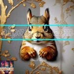 Squirrel Face Gold Frame
Artistic Digital Wall Art Home _108