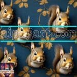 Squirrel Face Gold Frame
  Artistic Digital Wall Art Home _116