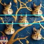 Squirrel Face Gold Frame
Artistic Digital Wall Art Home _121