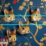 Squirrel Face Gold Frame
Artistic Digital Wall Art Home _126