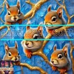 Squirrel Face Gold Frame
Artistic Digital Wall Art Home _131