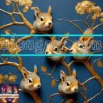 Squirrel Face Gold Frame
Artistic Digital Wall Art Home _139