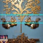 Squirrel Face Gold Frame
  Artistic Digital Wall Art Home _32