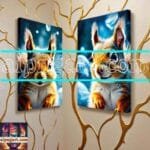 Squirrel Face Gold Frame
  Artistic Digital Wall Art Home _39