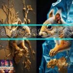 Squirrel Face Gold Frame
Artistic Digital Wall Art Home _44