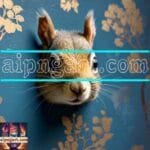 Squirrel Face Gold Frame
  Artistic Digital Wall Art Home _45