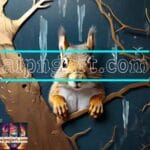 Squirrel Face Gold Frame
Artistic Digital Wall Art Home _46