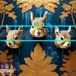 Squirrel Face Gold Frame
Artistic Digital Wall Art Home _05