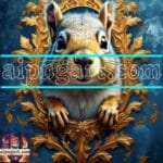 Squirrel Face Gold Frame
Artistic Digital Wall Art Home _55