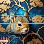 Squirrel Face Gold Frame
Artistic Digital Wall Art Home _65