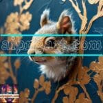 Squirrel Face Gold Frame
Artistic Digital Wall Art Home _74