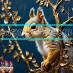 Squirrel Face Gold Frame
Artistic Digital Wall Art Home _78