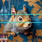 Squirrel Face Gold Frame
Artistic Digital Wall Art Home _88