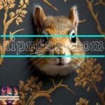 Squirrel Face Gold Frame
  Artistic Digital Wall Art Home _89