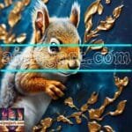 Squirrel Face Gold Frame
  Artistic Digital Wall Art Home _91