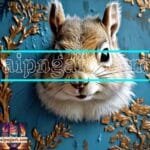 Squirrel Face Gold Frame
  Artistic Digital Wall Art Home _94