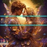 Couple
  Love Golden Artistic Abstract Wall Art Home Decor _86
