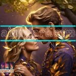 Couple
Love Golden Artistic weather Wall Art Home Decor _97