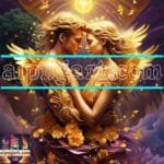 Couple
  Love Golden Artistic Abstract Wall Art Home Decor _56