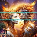 Couple
  Love Golden Artistic Abstract Wall Art Home Decor _72