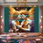 Couple
  Love Golden Artistic Abstract Wall Art Home Decor _13 - Image 2