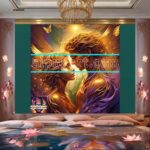 Couple
Love Golden Artistic weather Wall Art Home Decor _14 - Image 2