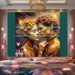 Couple
  Love Golden Artistic Abstract Wall Art Home Decor _17 - Image 2