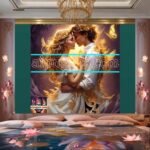 Couple
  Love Golden Artistic Abstract Wall Art Home Decor _25 - Image 2