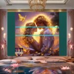 Couple
  Love Golden Artistic Abstract Wall Art Home Decor _26 - Image 2