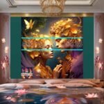 Couple
  Love Golden Artistic Abstract Wall Art Home Decor _30 - Image 2