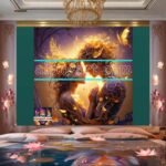 Couple
  Love Golden Artistic Abstract Wall Art Home Decor _34 - Image 2