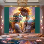 Couple
Love Golden Artistic weather Wall Art Home Decor _36 - Image 2